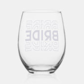 Bride  ステムなしワイングラス (裏面)