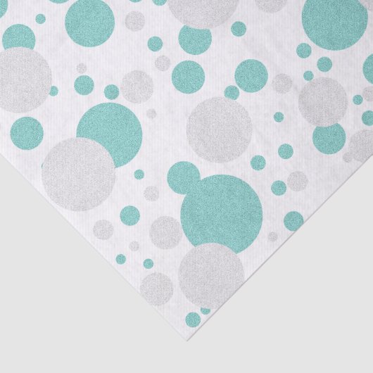 BRIDE ティールブルーのドット柄 ブライダルシャワーパーティー 薄葉紙 (詳細)