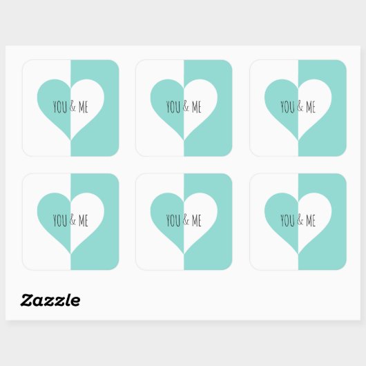 BRIDE ティールブルー ユー＆ミー スイート シャワーパーティー スクエアシール (シート)