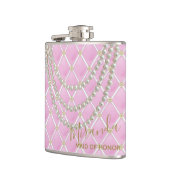 BRIDE ピンクのパリをテーマにした結婚式の仲間たち フラスク (左)
