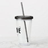 Bride モダン Black Scriptの手書きパーソナライズされた入力 アクリルタンブラー (左)