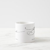Bride モダン Scriptの結婚名前をカスタムする エスプレッソカップ (正面)