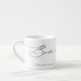 Bride モダン Scriptの結婚名前をカスタムする エスプレッソカップ