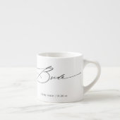 Bride モダン Scriptの結婚名前をカスタムする エスプレッソカップ (右)