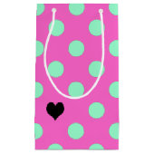 BRIDE 愛とポルカドット ブライダルシャワーパーティー スモールペーパーバッグ (正面)