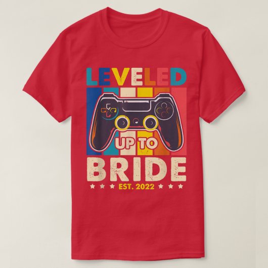 Bride 2022ゲーマーのヴィンテージおもしろい子供まで平準化 tシャツ (デザイン正面)