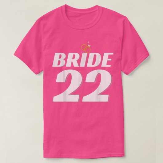 Bride 2022 Wedding Wedding Or Bachelorette Party E Tシャツ (デザイン正面)