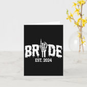 Bride 2024スケルトンハンドズハロウィン結婚ドカップル カード (黄色い花)