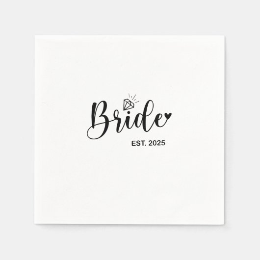 Bride 2025春の結婚式発表結婚 スタンダードカクテルナプキン (正面)