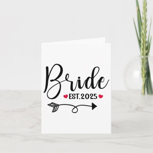 Bride 2025's 結婚 matching Mrs Est 2025 結婚した カード (正面)
