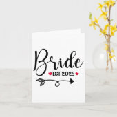 Bride 2025's 結婚 matching Mrs Est 2025 結婚した カード (黄色い花)
