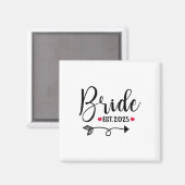 Bride 2025's 結婚 matching Mrs Est 2025 結婚した マグネット (正面/裏面)