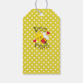 Bride 2 Bee Mine イエローポルカドットの花嫁シャワー ギフトタグ (裏面)