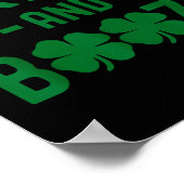 Bride And Boozy Irish St Patrick's Day Funny Shamr ポスター (角)