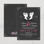 Bride and Bride - Lesbian wedding 招待状 (正面/裏面)