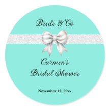 Bride and Co. ホワイト グリッター ボウ  ブライダルシャワー