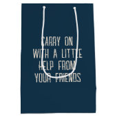 Bride and Groom Divorce Cake ミディアムペーパーバッグ (裏面)