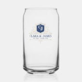 Bride And Groom Monogram Names Elegant Weeding ガラス缶 (正面)