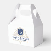 Bride And Groom Monogram Names Elegant Weeding フェイバーボックス (裏面サイド)