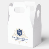 Bride And Groom Monogram Names Elegant Weeding フェイバーボックス (オープン)