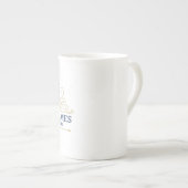 Bride And Groom Monogram Names Elegant Weeding ボーンチャイナマグカップ (正面右)