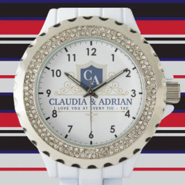  Bride And Groom Monogram Names Weeding gift 腕時計