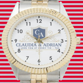  Bride And Groom Monogram Names Weeding gift 腕時計