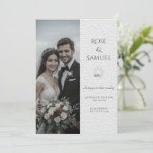 Bride and Groom Photo Elegant Wedding Invitation 招待状 (スタンド正面)