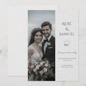 Bride and Groom Photo Elegant Wedding Invitation 招待状 (正面/裏面)