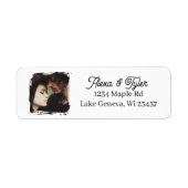 Bride and Groom Photo Template Wedding ラベル (正面)