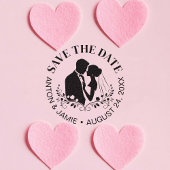 Bride And Groom Save The Date Wedding Date Names セルフインキングスタンプ