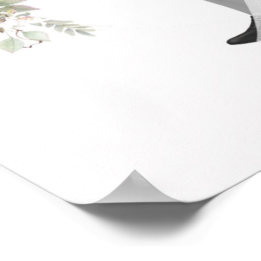 Bride and Groom Wedding Couple Welcome ポスター (角)