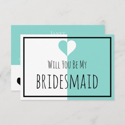 BRIDE & Be My Bridesmaid You & Me's Suite 招待状 (正面/裏面)