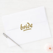bride Braut fake gold Aufschrift Glitzer ラウンドシール (封筒)