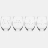 Bride & Bridal Party  ステムなしワイングラス (裏面)