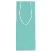 BRIDE & Bridesmaidsティール（緑がかった色）ブルーパーソナライズされたパーティー ワインギフトバッグ (裏面)