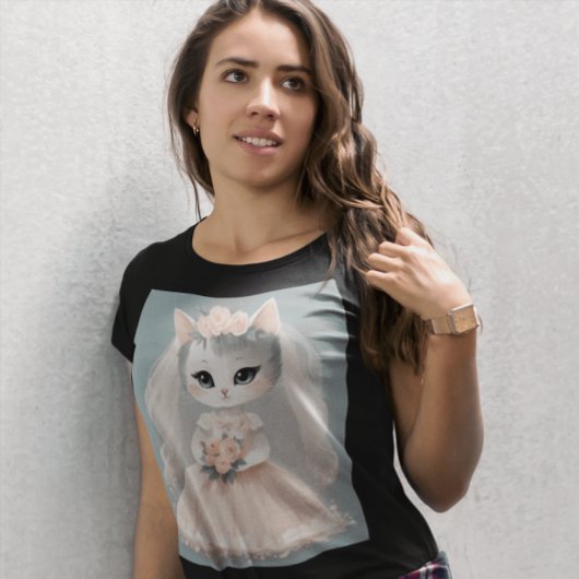 BRIDE CAT WEDDING T-SHIRT Tシャツ
