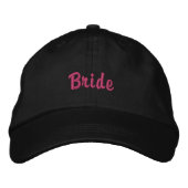 Bride Chic Hot Pink Black Bachelorette Party 刺繍入りキャップ (正面)