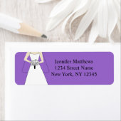 Bride Clipアート結婚の差出人住所ラベル ラベル (インサイチュ)