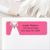 Bride Clipアート結婚の差出人住所ラベル ラベル (インサイチュ)