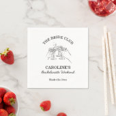 Bride Club Bachelorette Weekend Favor Cocktail  スタンダードカクテルナプキン (インサイチュ)