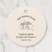 Bride Club Bachelorette Weekend Favor Cocktail  フェイバータグ (裏面)