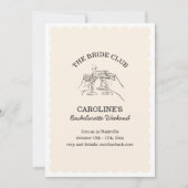 Bride Club Weekend Cocktail Bachelorette Party 招待状 (正面)