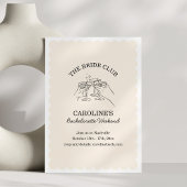 Bride Club Weekend Cocktail Bachelorette Party 招待状