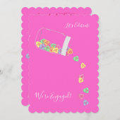 BRIDE & COキャンディハート婚約パーティシャワー 招待状 (正面/裏面)