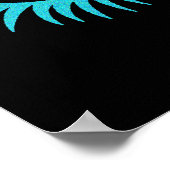 BRIDE COダーリングティール(緑がかった色)ブルーまつげパーティー ポスター (角)