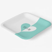 BRIDE & COティール(緑がかった色)ブルーユー&ミースイートパーティープレート ペーパープレート (傾斜あり)