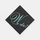 BRIDE & COハッピーカップルWe doパーティー スタンダードランチョンナプキン (角)