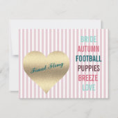 BRIDE COピンクの最終浴用シャワーテールゲートパーティー 招待状 (正面)