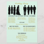 BRIDE COミント金ゴールド水玉模様エレガントウェディングパーティー プログラム (裏面)